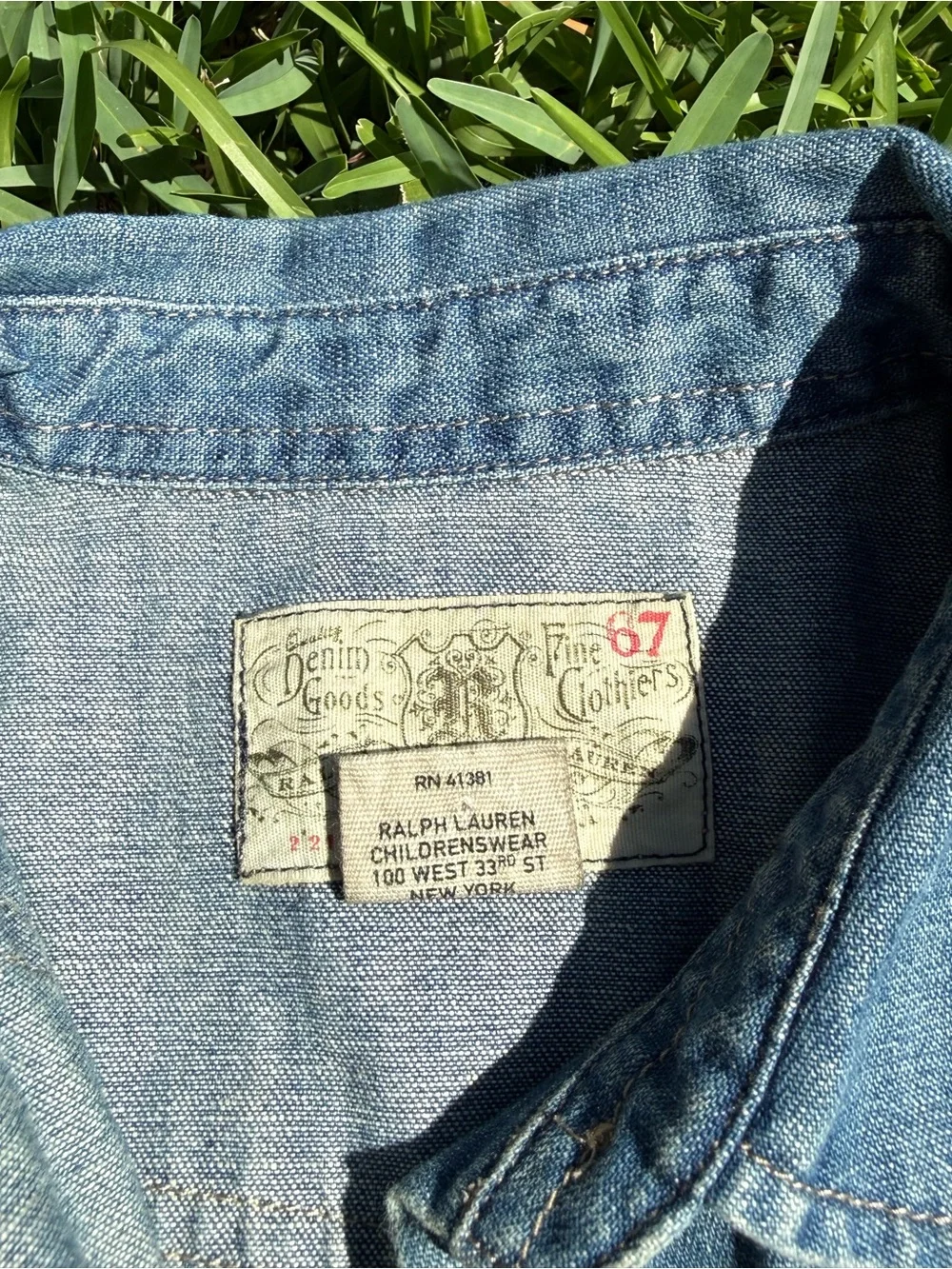 Ralph Lauren (heavy) Denim Shirt in Faded Blue